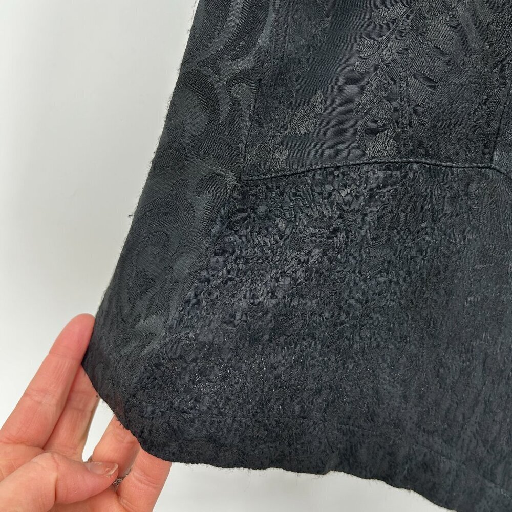 CITRON Women's Black Jacquard Button Up Lightweight Vest Blouse Top Size Medium - Picture 7 of 7